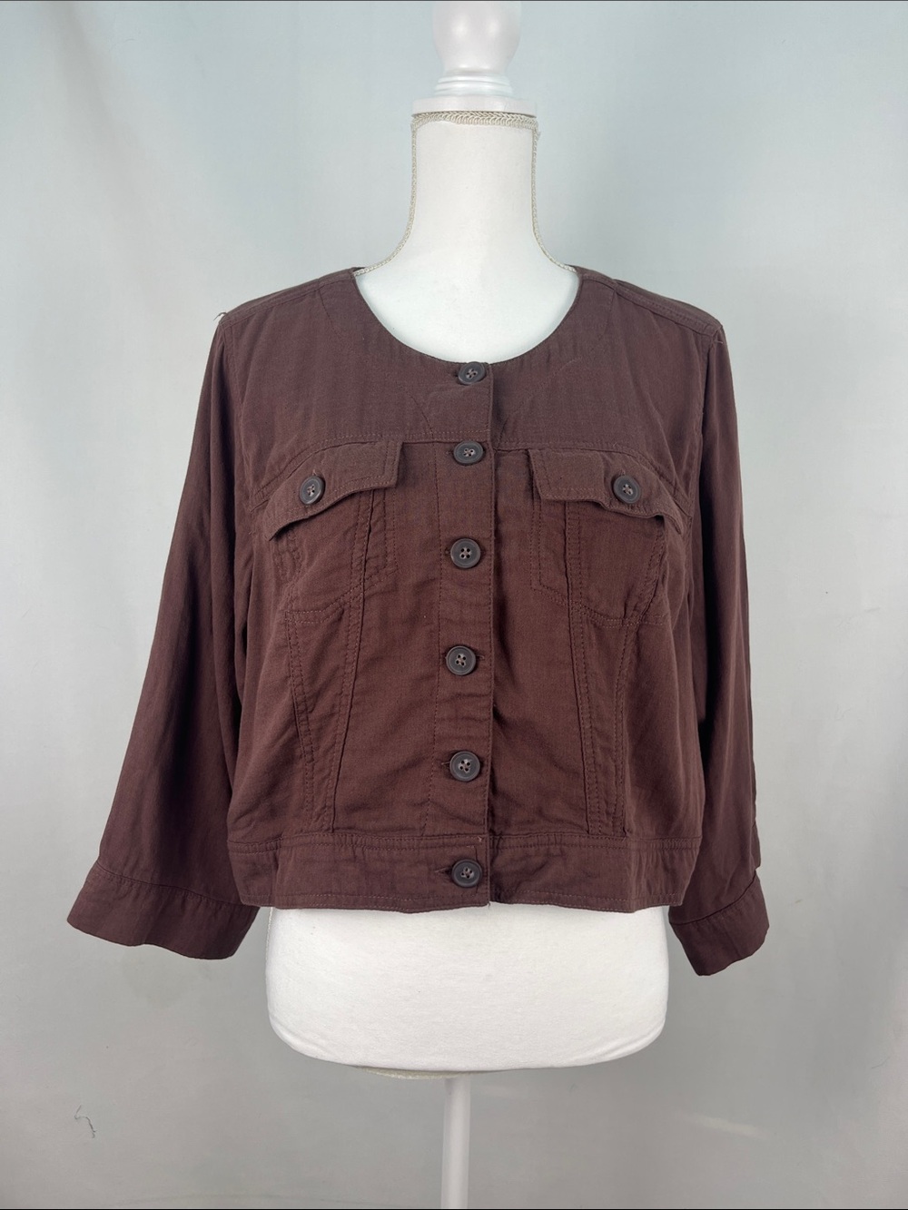 Torrid Brown Cropped Utility Jacket